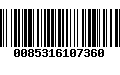 Código de Barras 0085316107360