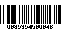 Código de Barras 0085354500048