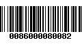 Código de Barras 0086000080082