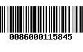 Código de Barras 0086000115845