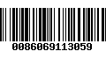 Código de Barras 0086069113059