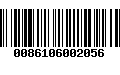 Código de Barras 0086106002056