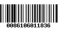 Código de Barras 0086106011836