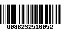 Código de Barras 0086232516052