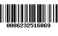 Código de Barras 0086232516069