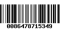 Código de Barras 0086478715349