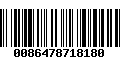 Código de Barras 0086478718180