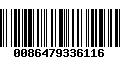 Código de Barras 0086479336116