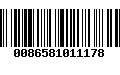 Código de Barras 0086581011178