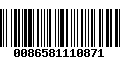 Código de Barras 0086581110871