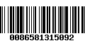 Código de Barras 0086581315092