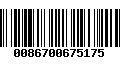 Código de Barras 0086700675175