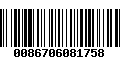 Código de Barras 0086706081758