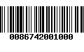 Código de Barras 0086742001000