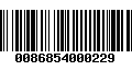 Código de Barras 0086854000229