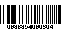 Código de Barras 0086854000304