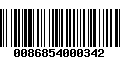 Código de Barras 0086854000342