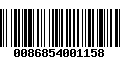 Código de Barras 0086854001158