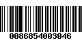 Código de Barras 0086854003046