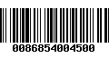 Código de Barras 0086854004500