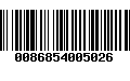 Código de Barras 0086854005026