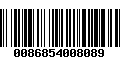 Código de Barras 0086854008089