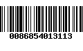 Código de Barras 0086854013113