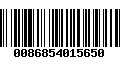 Código de Barras 0086854015650