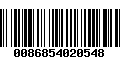 Código de Barras 0086854020548