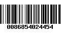 Código de Barras 0086854024454