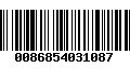 Código de Barras 0086854031087