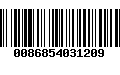 Código de Barras 0086854031209