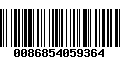 Código de Barras 0086854059364