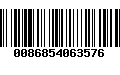 Código de Barras 0086854063576