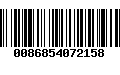 Código de Barras 0086854072158