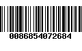 Código de Barras 0086854072684