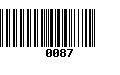 Código de Barras 0087