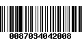 Código de Barras 0087034042008