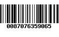 Código de Barras 0087076359065