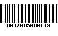 Código de Barras 0087085000019