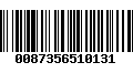 Código de Barras 0087356510131