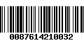 Código de Barras 0087614210032