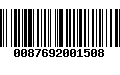 Código de Barras 0087692001508