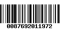 Código de Barras 0087692011972