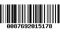 Código de Barras 0087692015178