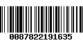 Código de Barras 0087822191635