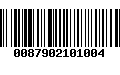 Código de Barras 0087902101004