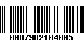 Código de Barras 0087902104005