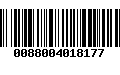 Código de Barras 0088004018177