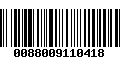 Código de Barras 0088009110418